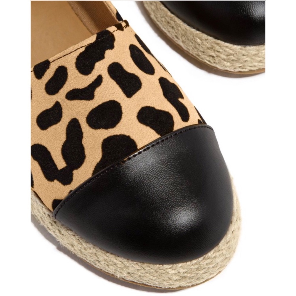 Leopard Espadrille Trim Dressy Slip On - Picture 3 of 8